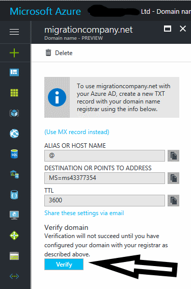 verify domain ownership