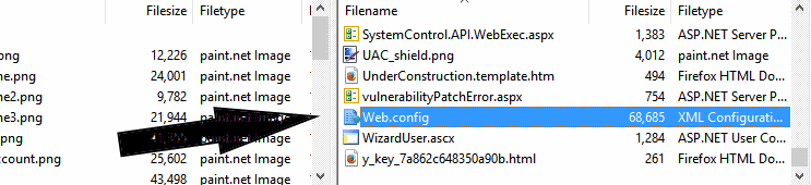 web config file